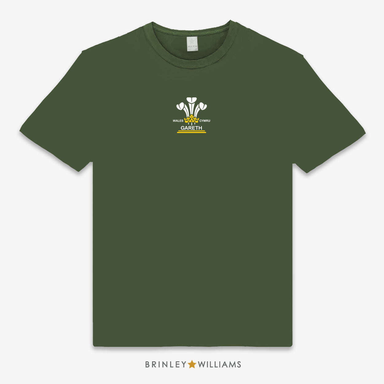 8 Feathers Personalised Unisex Classic T-shirt - Military Green