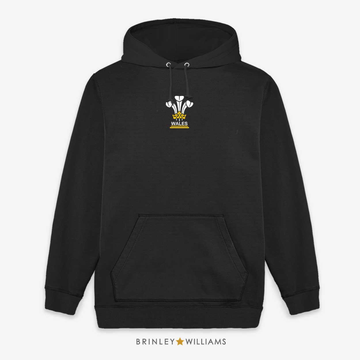 3 Feathers Wales Unisex Hoodie - Black