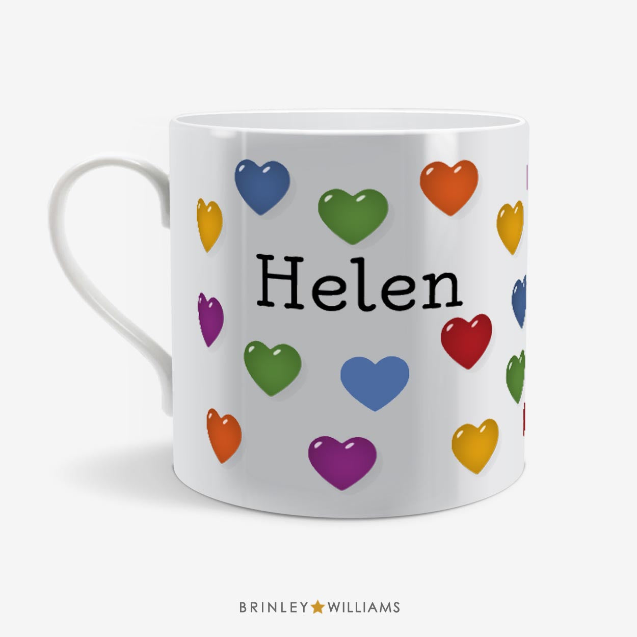 Colourful Dots Personalised Mug - side two