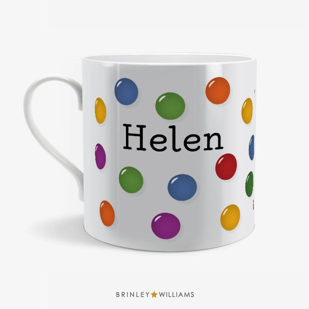 Colourful Dots Personalised Mug - side two