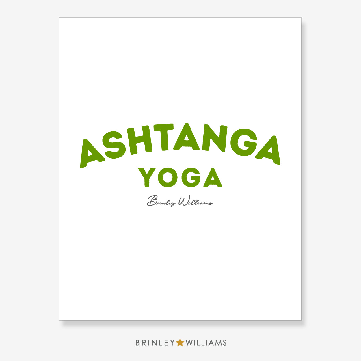 Ashtanga Yoga Wall Art Poster - Green