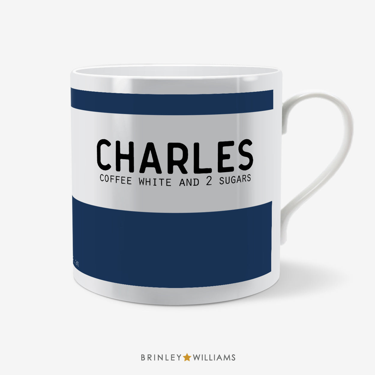 Banner Personalised Mug - Navy