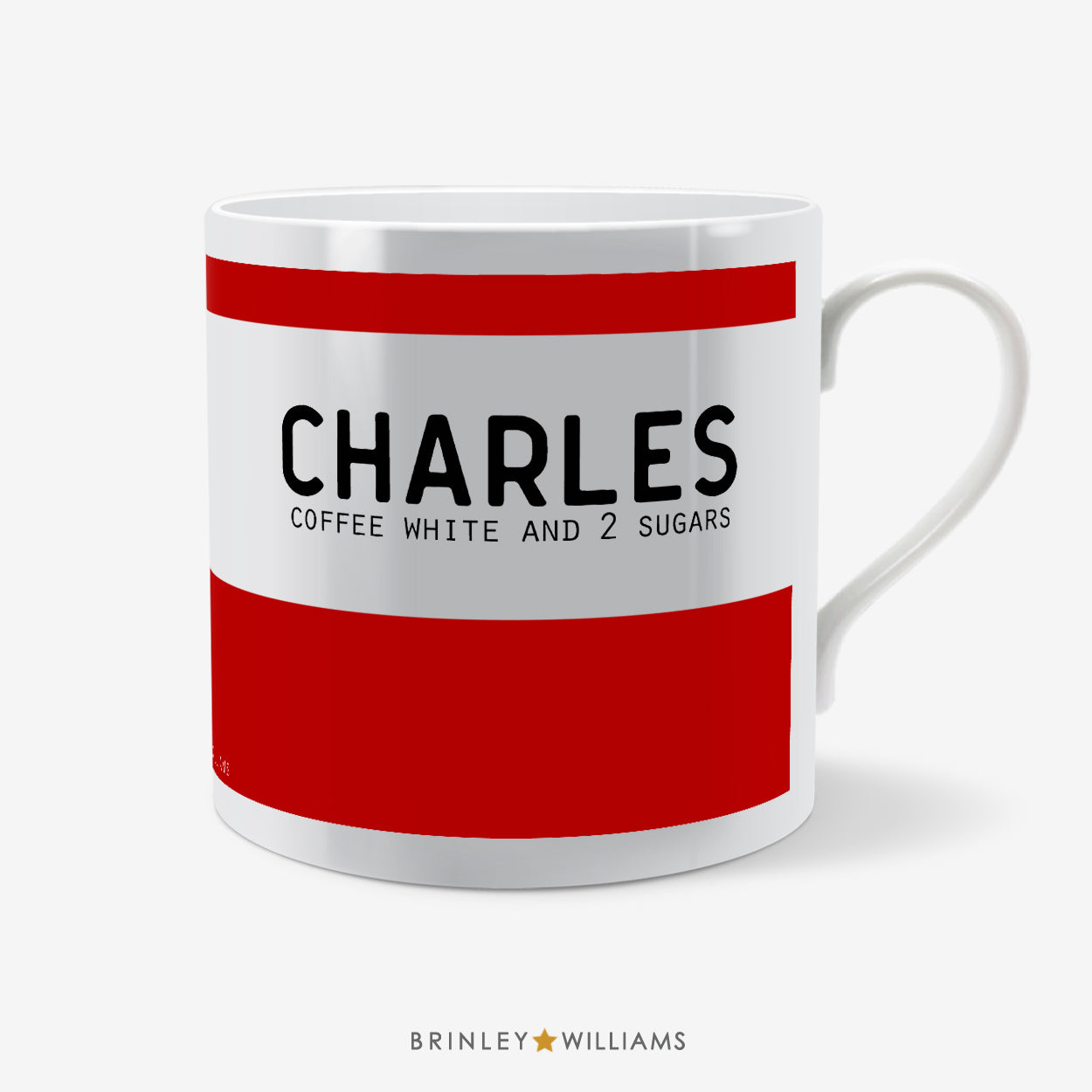 Banner Personalised Mug - Red