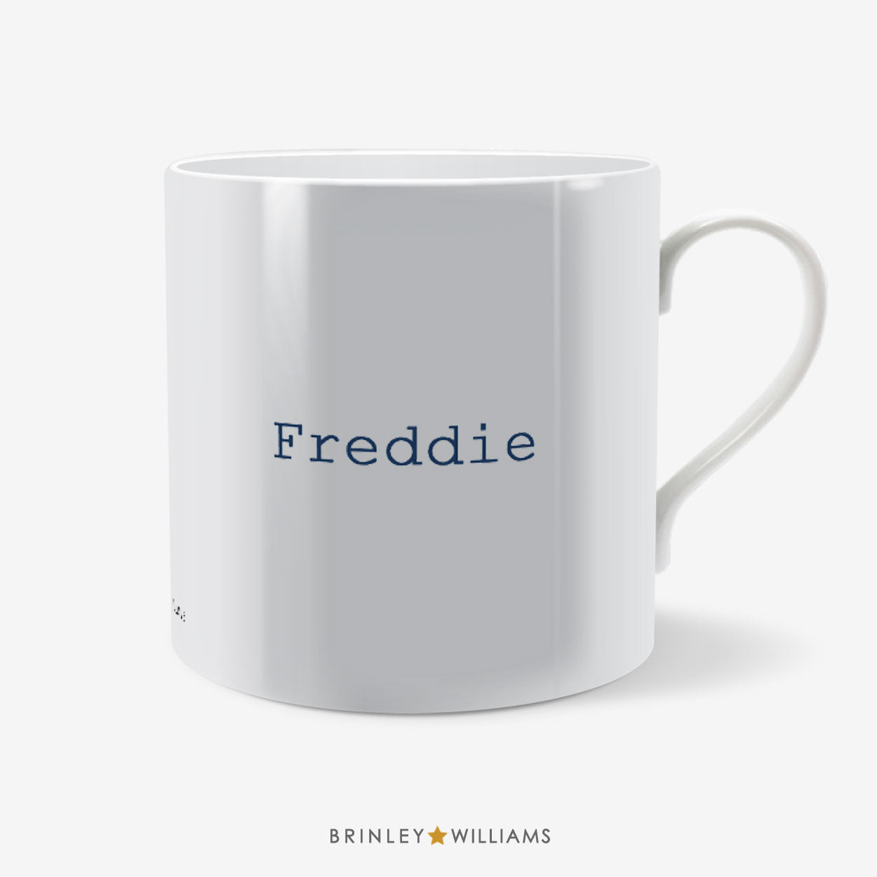 Big Letter Little Letters Personalised Mug - Back Navy