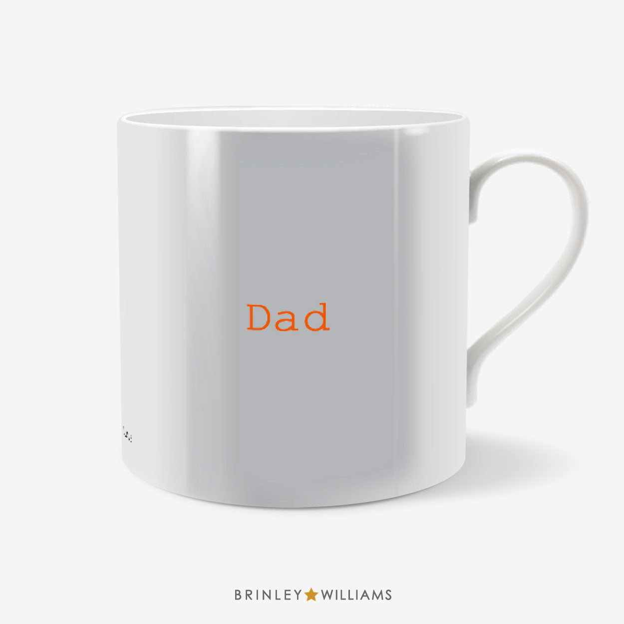 Big Letter Little Letters Personalised Mug - Back Orange