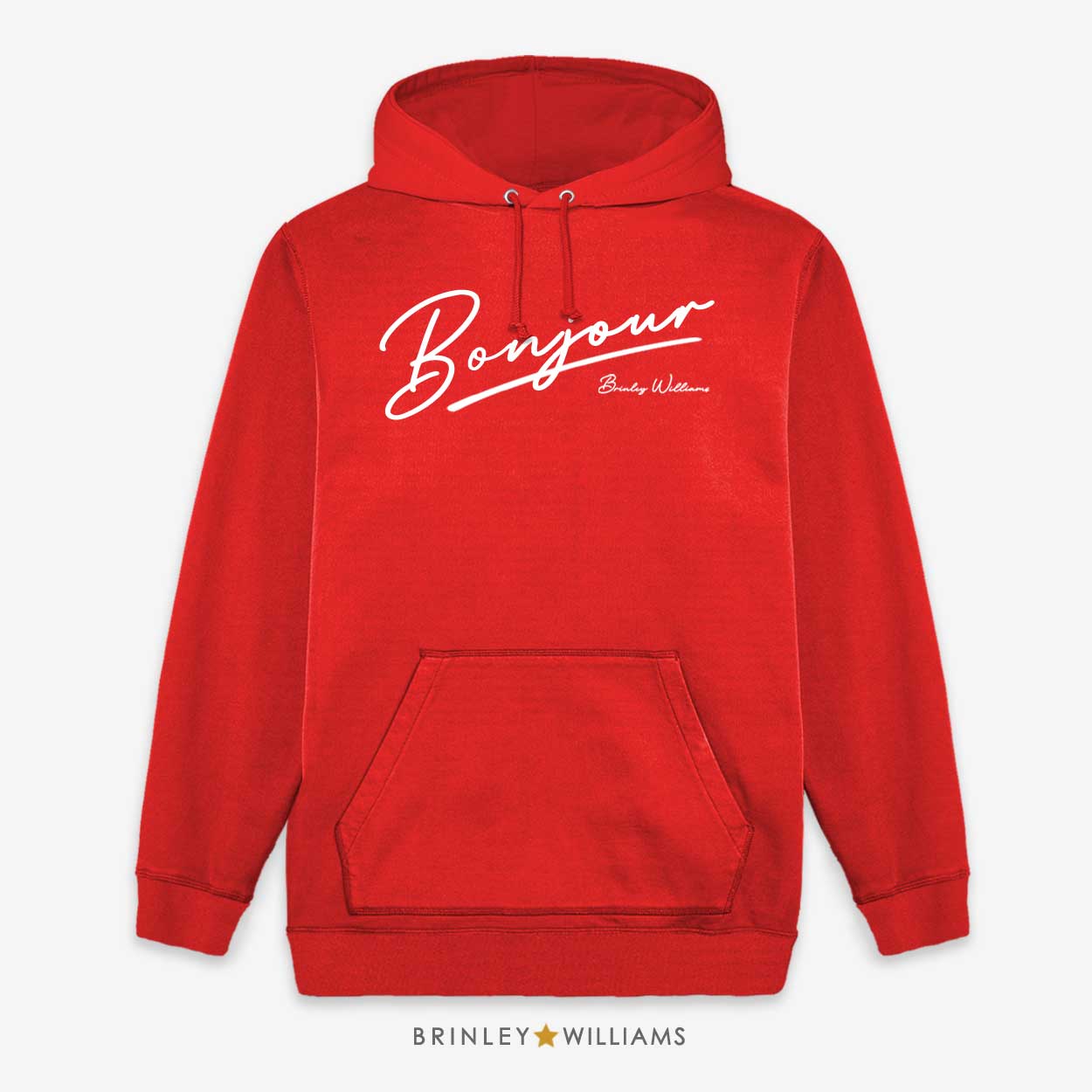 Bonjour Unisex Hoodie - Fire red