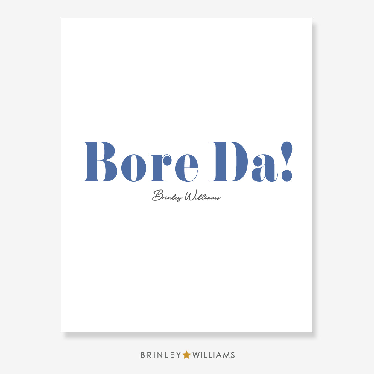 Bore Da Wall Art Poster - Blue