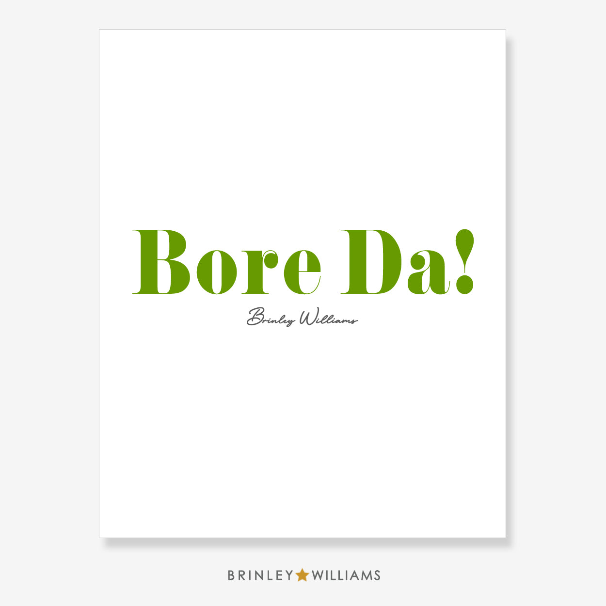 Bore Da Wall Art Poster - Green