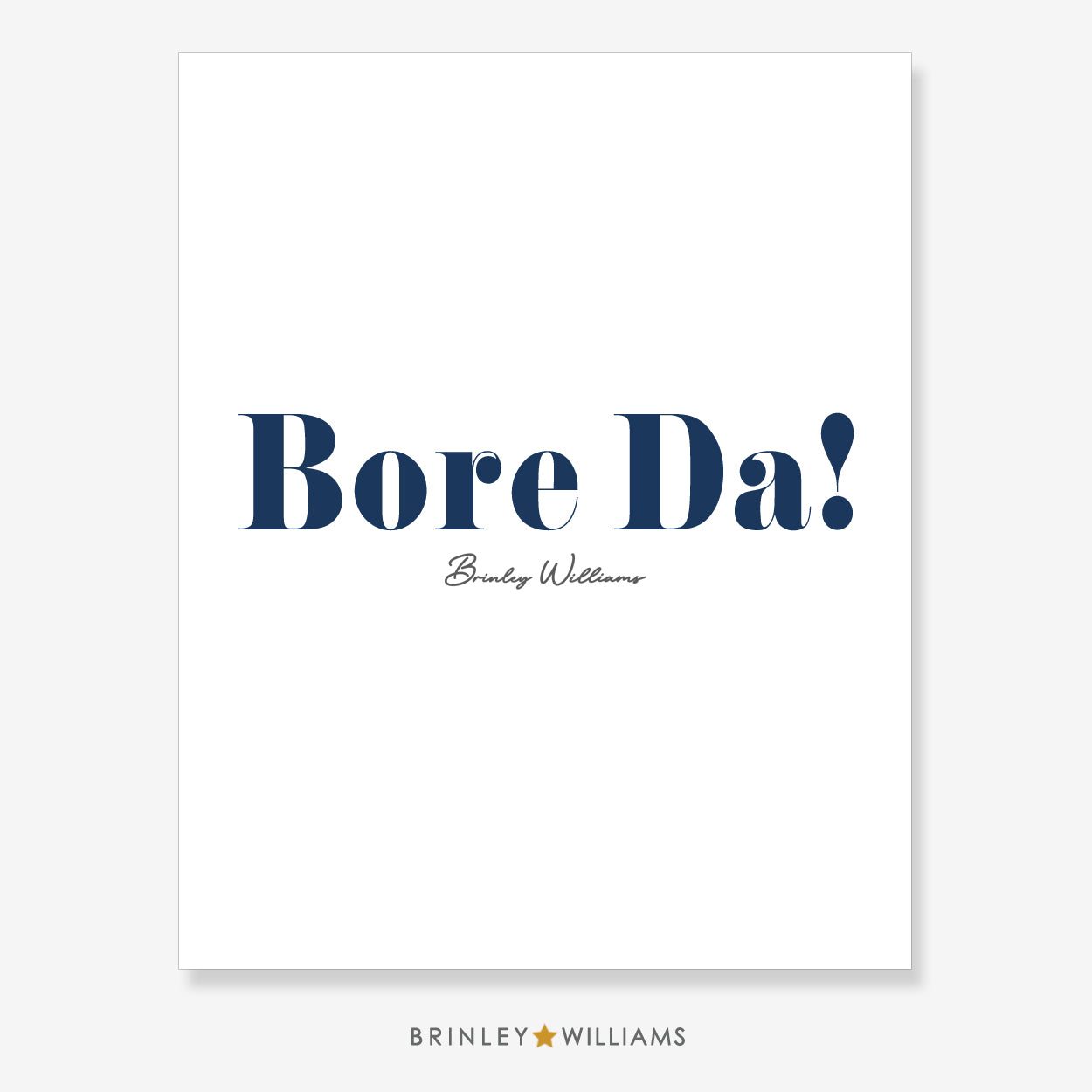 Bore Da Wall Art Poster - Navy