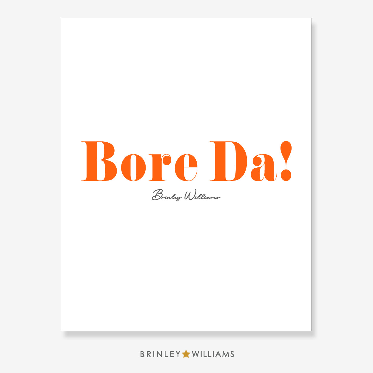 Bore Da Wall Art Poster - Orange
