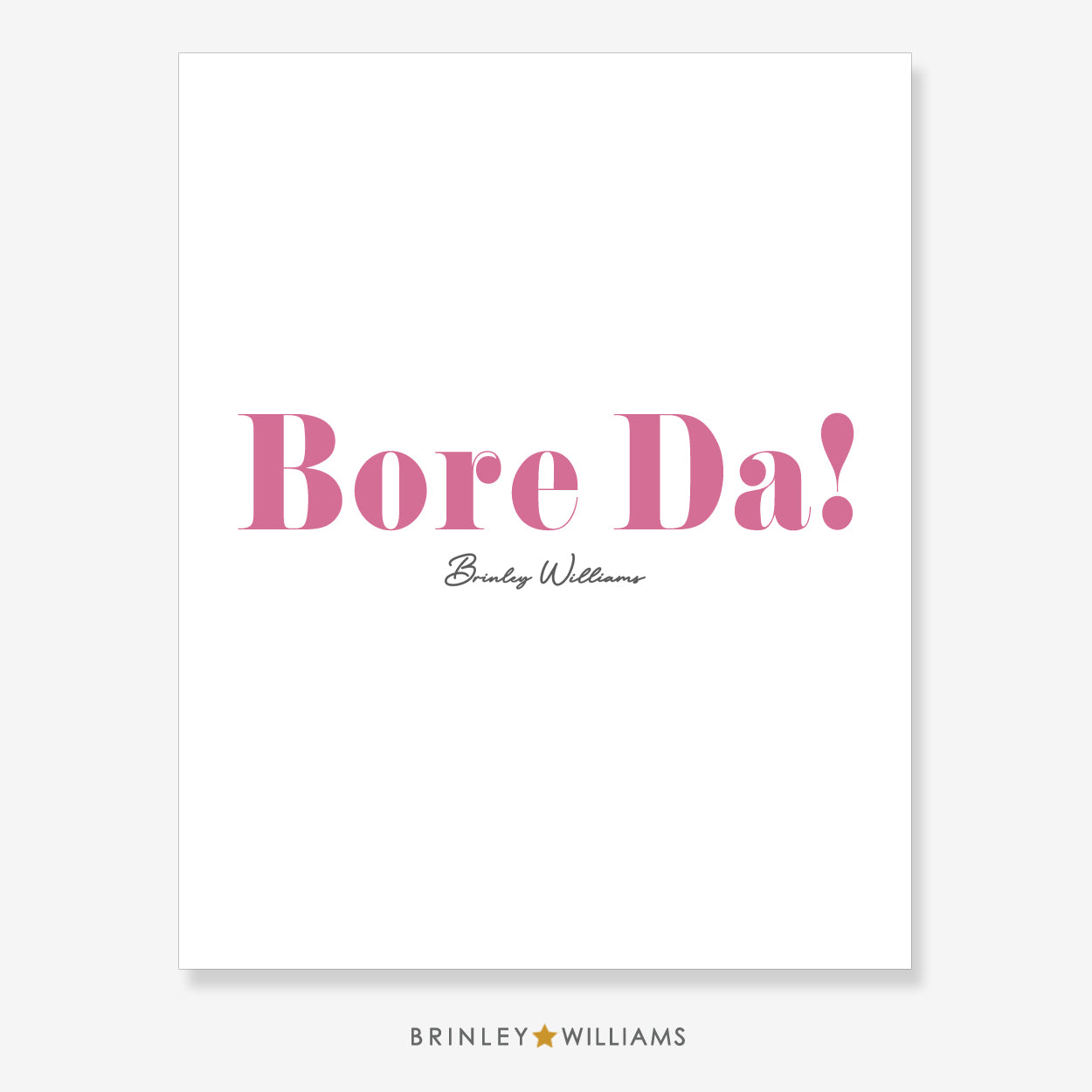 Bore Da Wall Art Poster - Pink