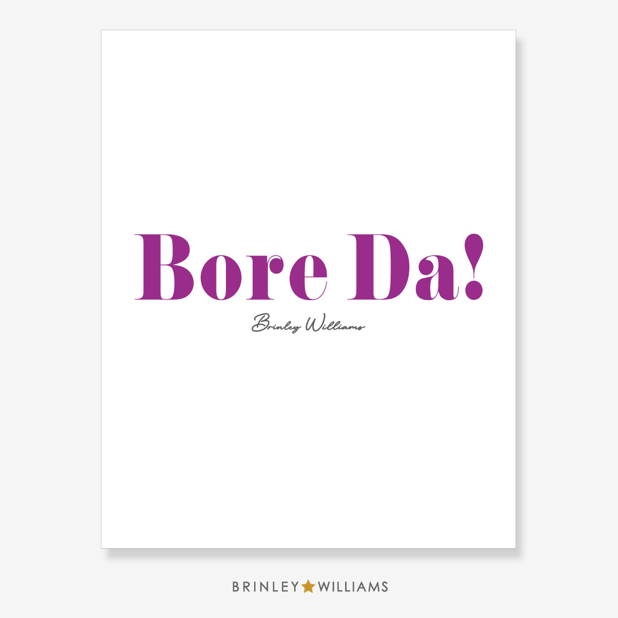 Bore Da Wall Art Poster - Purple