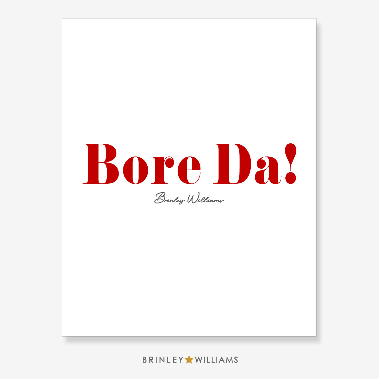 Bore Da Wall Art Poster - Red