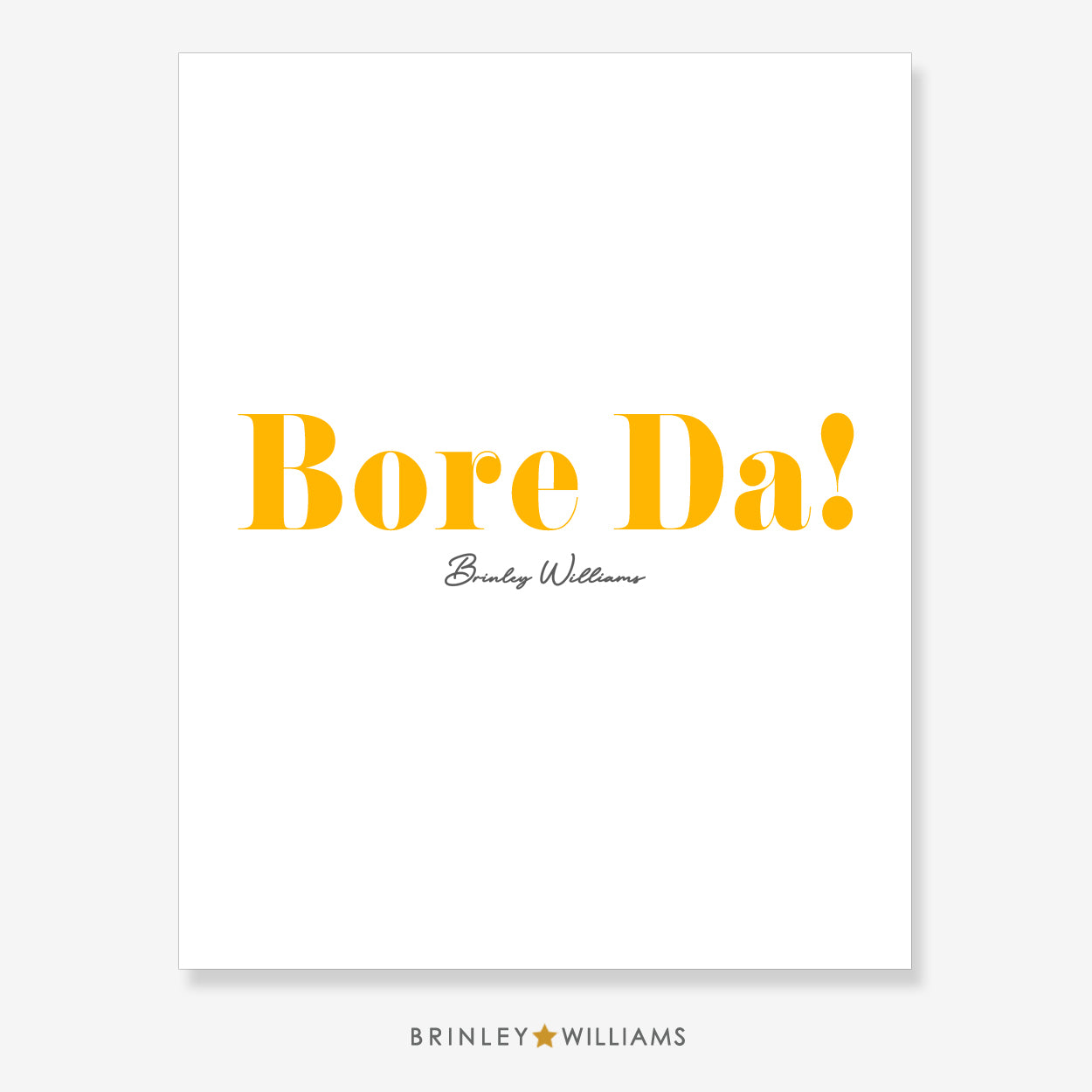 Bore Da Wall Art Poster - Yellow