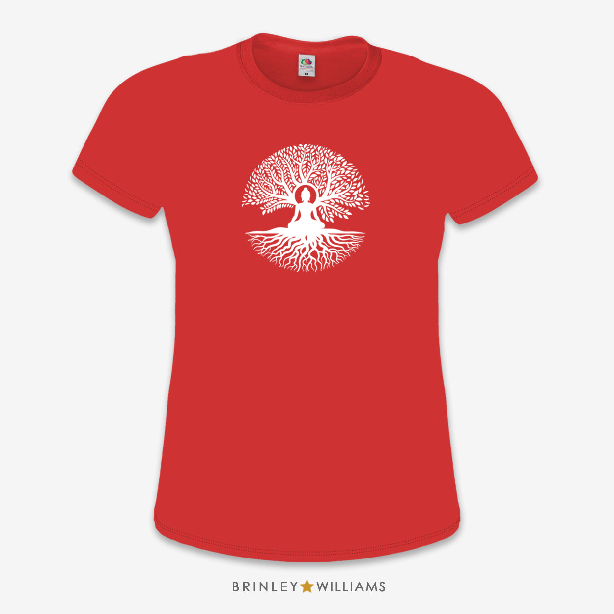 Buddha Tree Slim Fit T-shirt - Fire Red