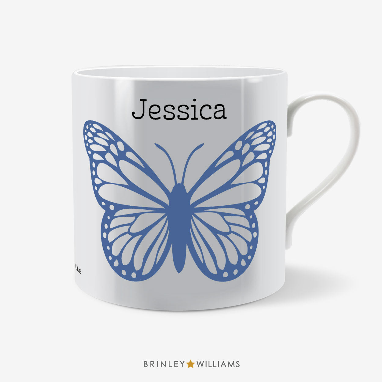 Butterfly Personalised Mug - Blue