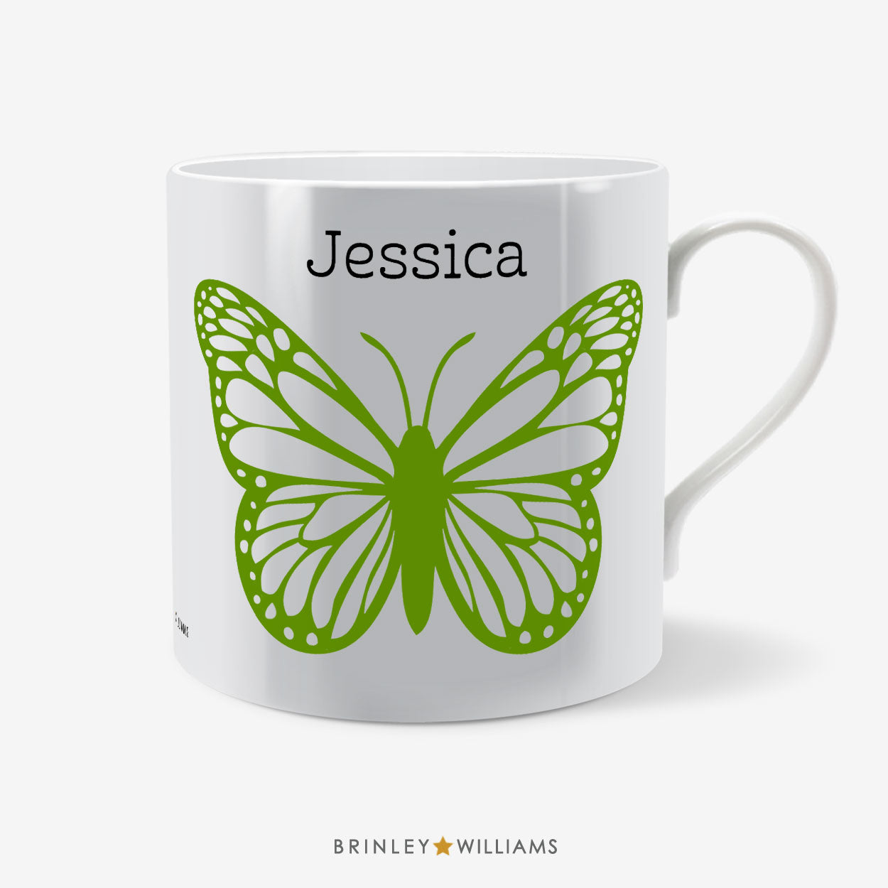 Butterfly Personalised Mug - Green
