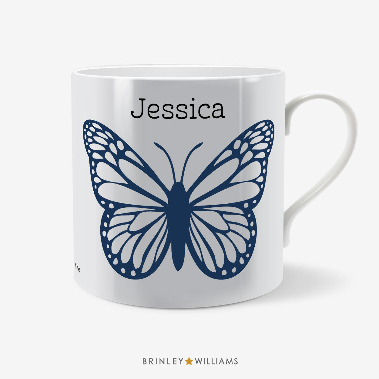 Butterfly Personalised Mug - Navy