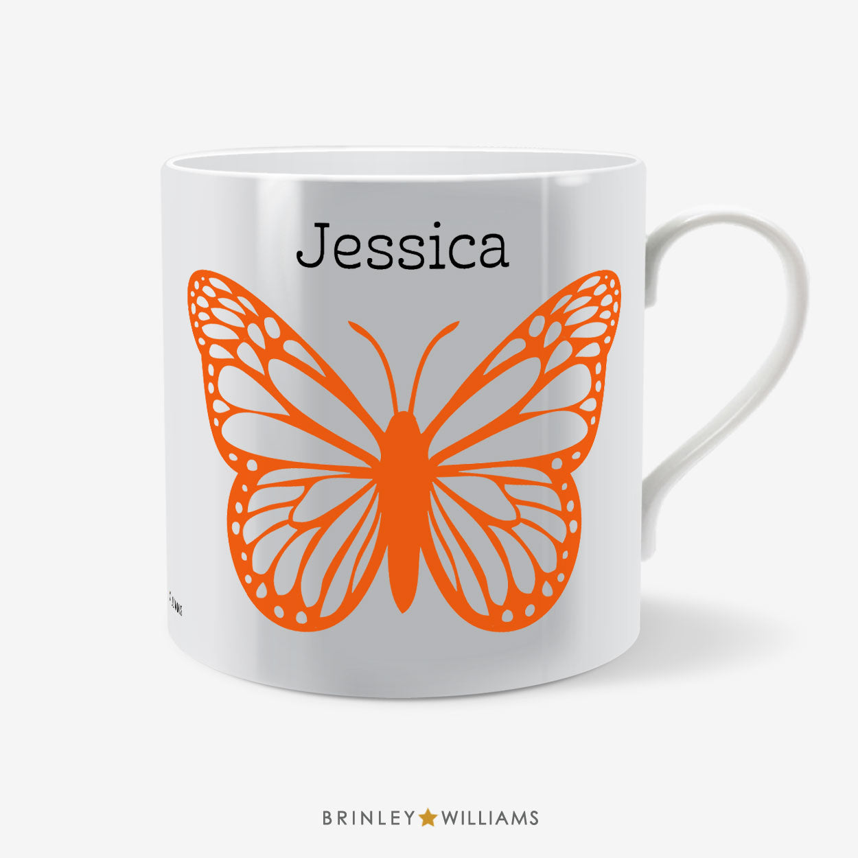 Butterfly Personalised Mug - Orange