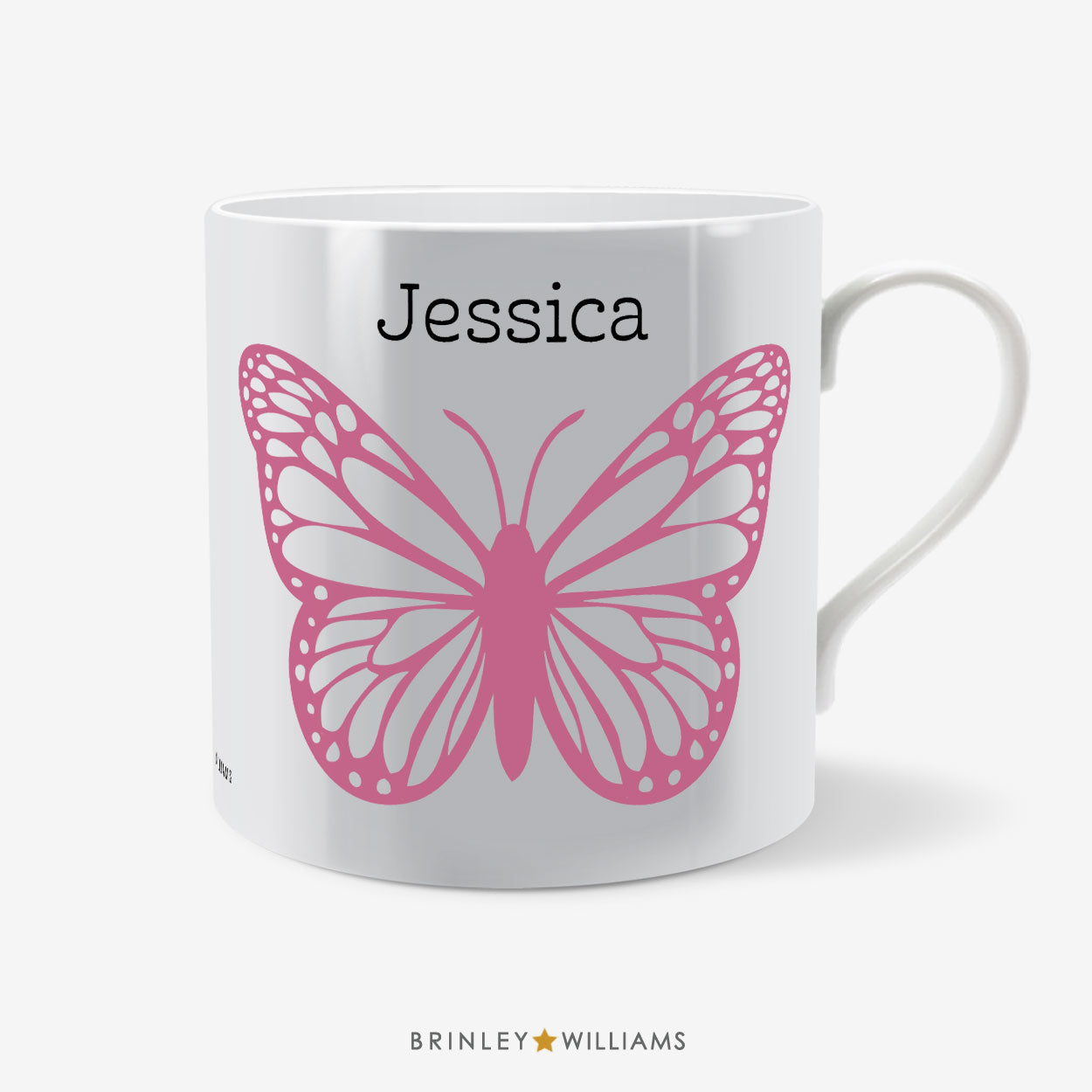 Butterfly Personalised Mug - Pink