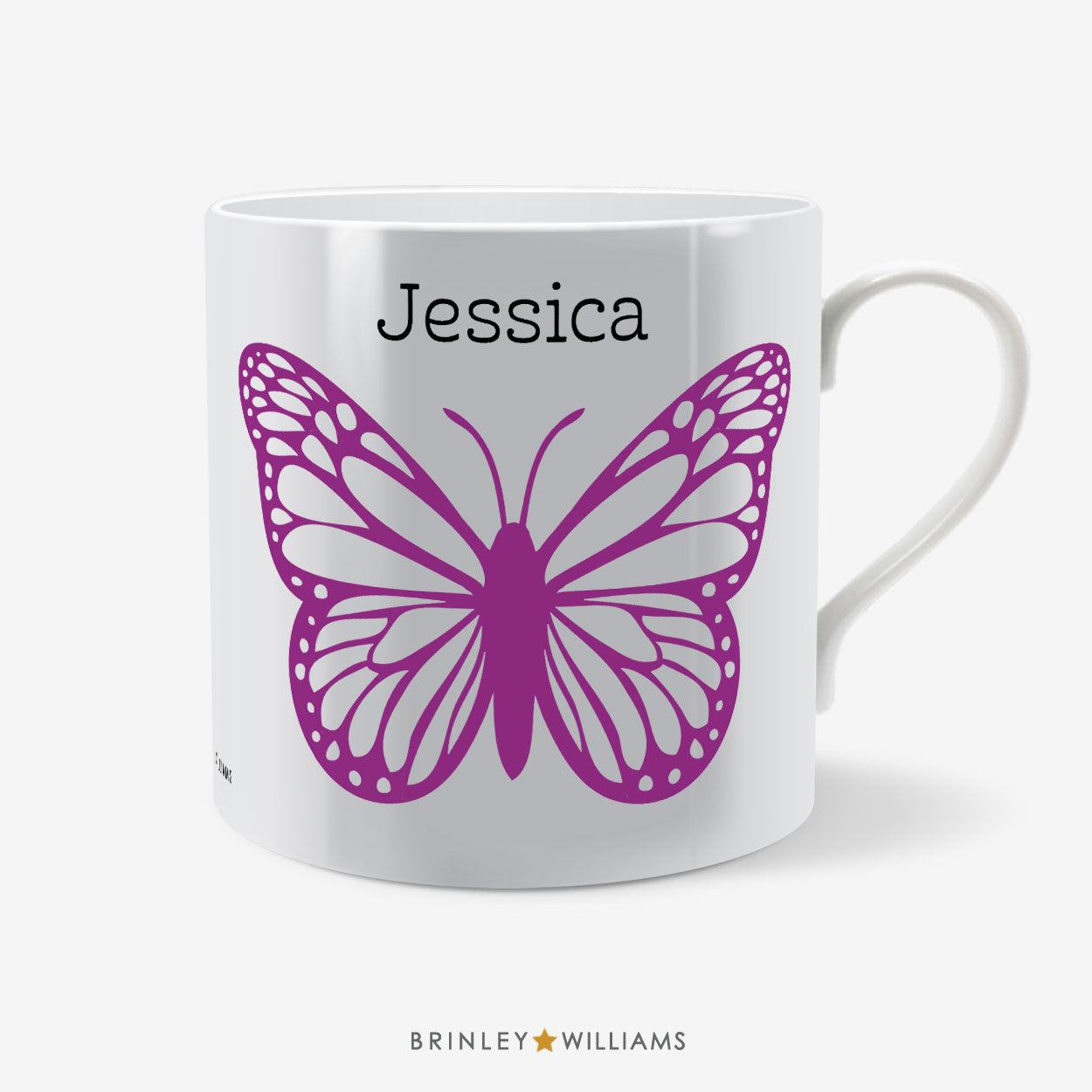 Butterfly Personalised Mug - Purple