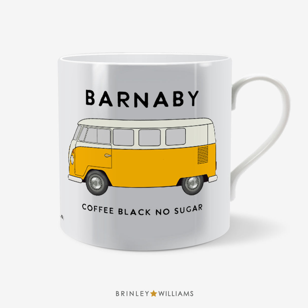 Camper Van Mug - Personalised - Yellow
