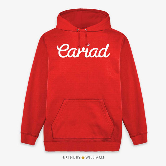 Cariad Unisex Welsh Hoodie - Fire red