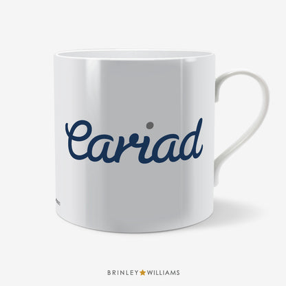 Cariad Welsh Mug - Navy