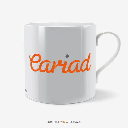 Cariad Welsh Mug - Orange