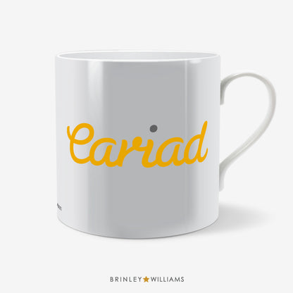 Cariad Welsh Mug - Yellow