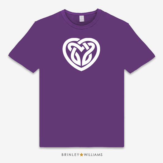 Celtic Heart Unisex Classic Welsh T-shirt - Purple