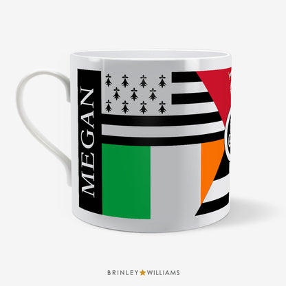 Celtic Natiopns Flag Personalised Mug - Side two