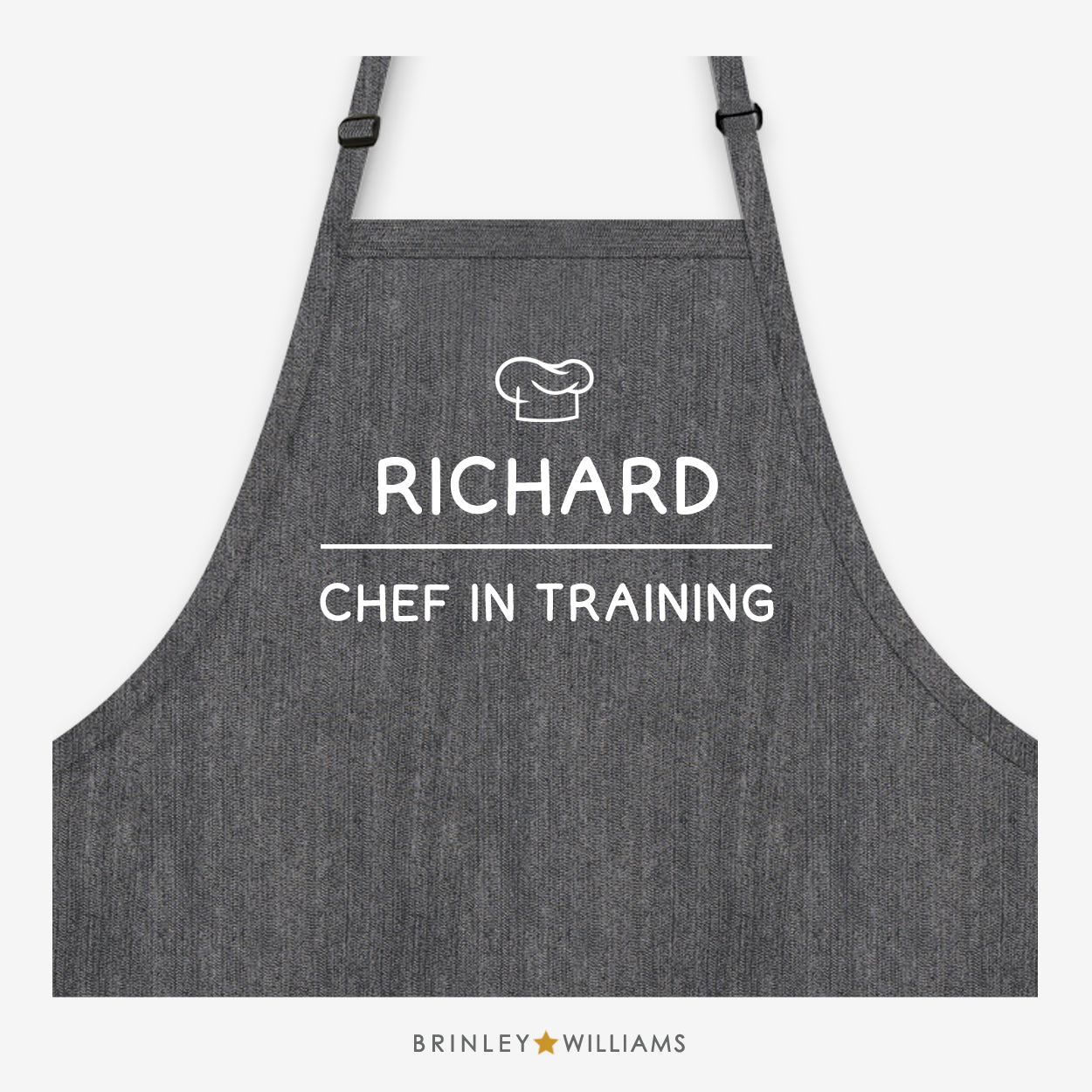 Chef in Training Apron - Personalised - Black Denim