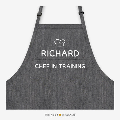 Chef in Training Apron - Personalised - Black Denim