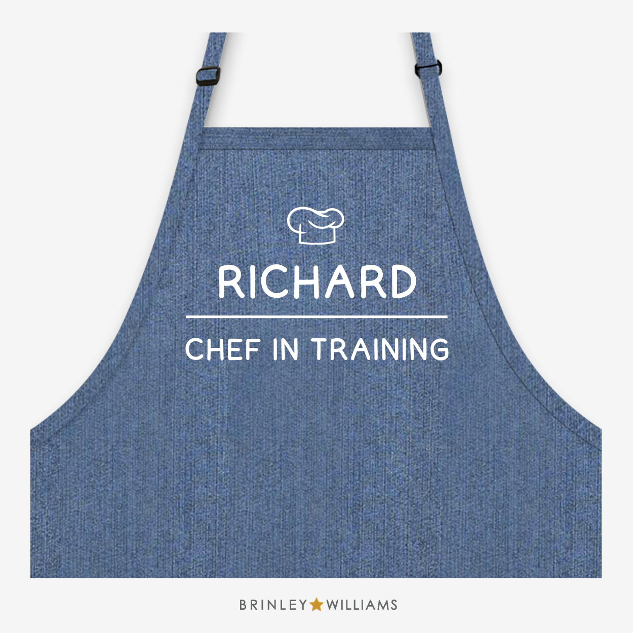 Chef in Training Apron - Personalised - Blue Denim