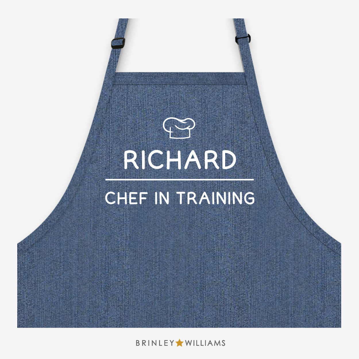 Chef in Training Apron - Personalised - Indigo Blue Denim