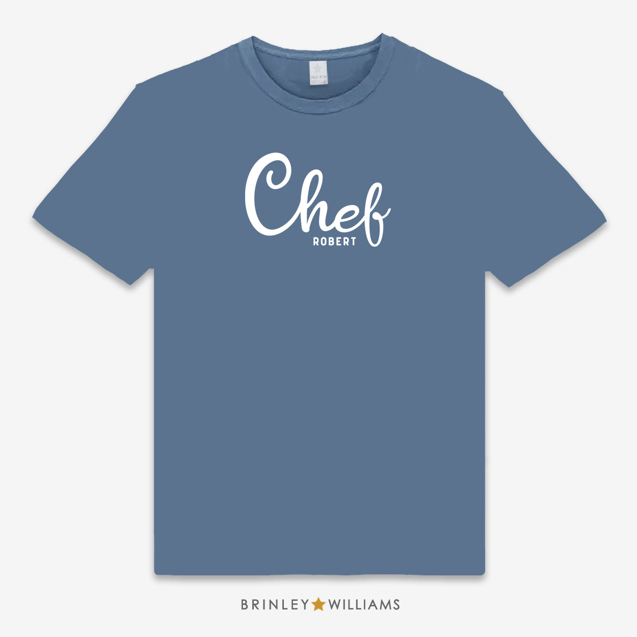 Chef Personalised Unisex Culinary T-shirt - indigo