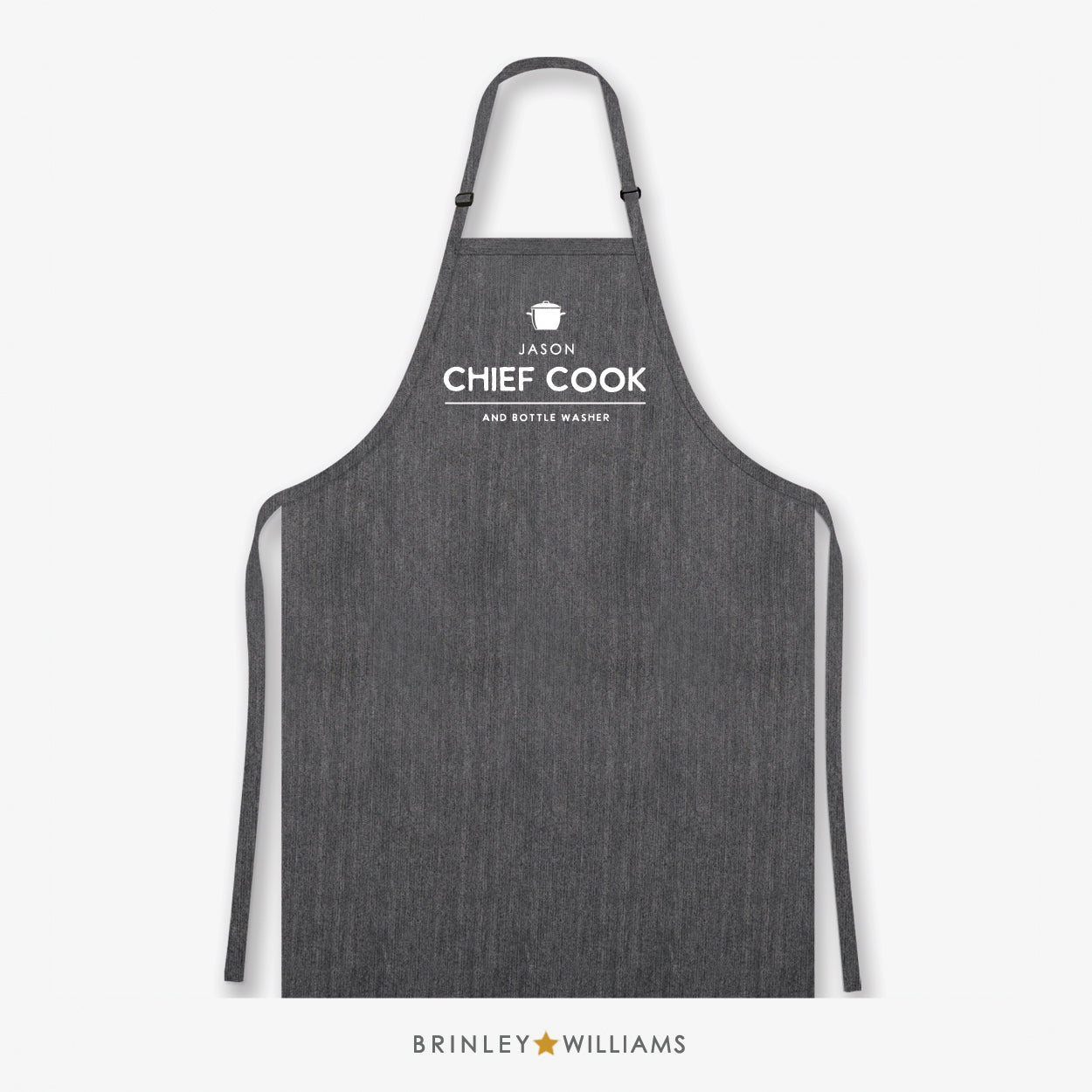 Chief Cook & Bottle Washer Apron - Personalised - Zoom