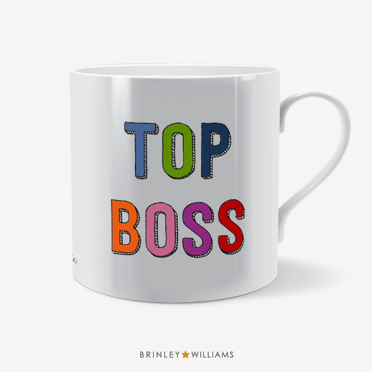 Colourful Typeface Personalised Mug - Top Boss