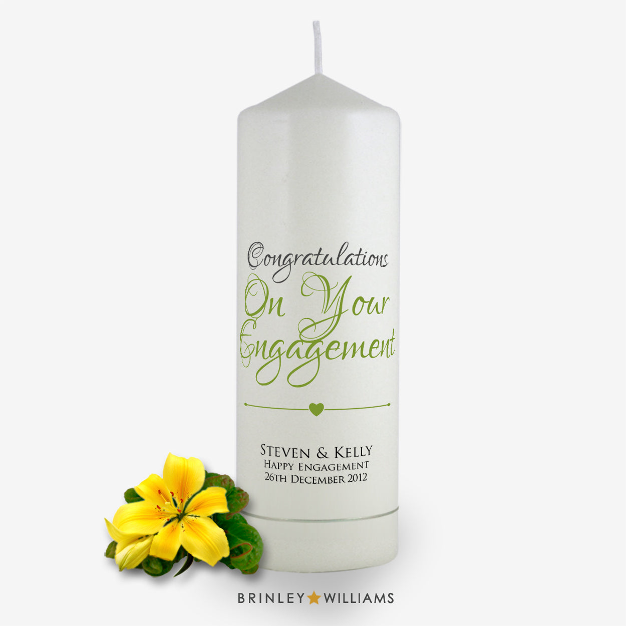 Congratulations On Your Engagement Personalised Candle - Emerald