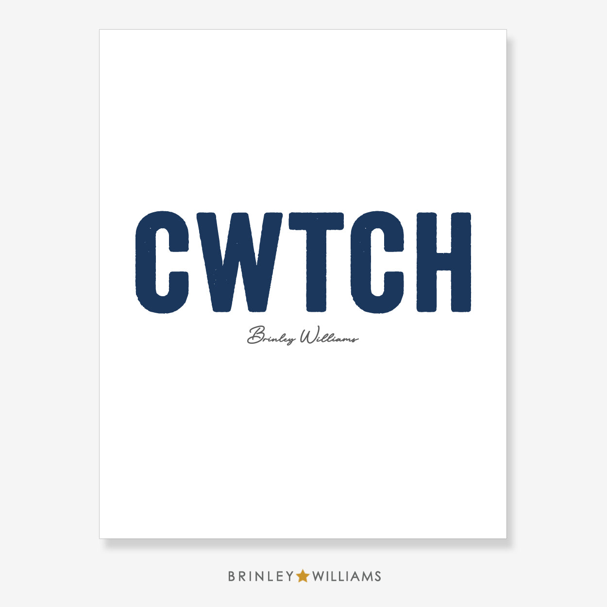 Big Cwtch Wall Art Poster - Navy