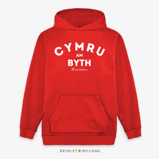 Cymru am Byth Kids Hoodie - Fire red