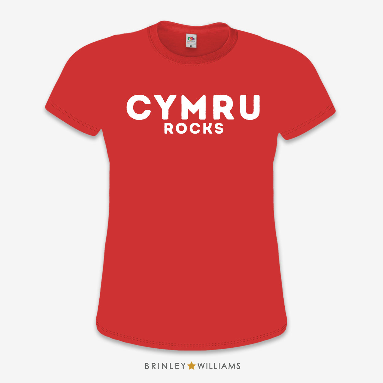 Cymru Rocks Slim Fit T-shirt - Fire Red
