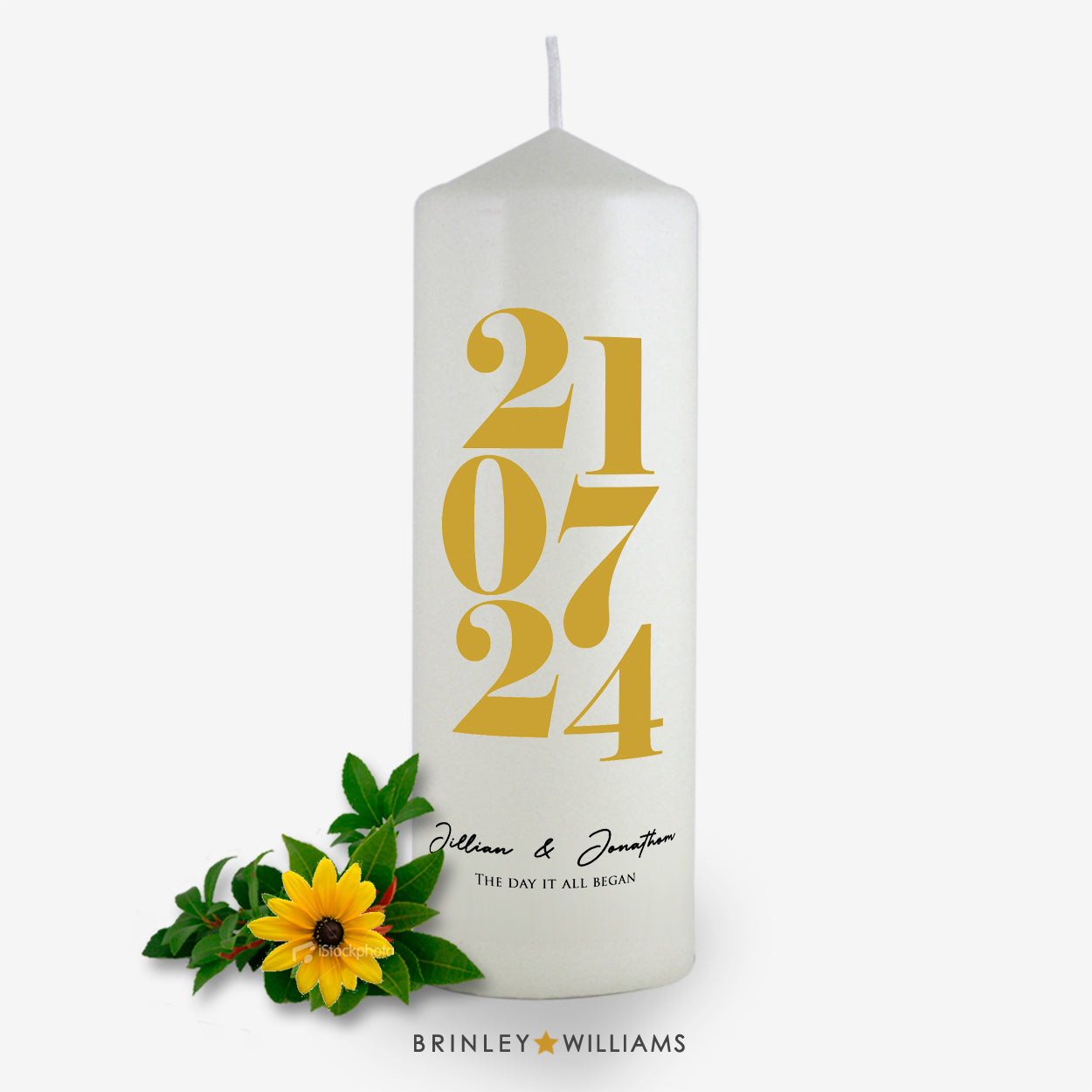 The Date Personalised Candle - Bronze