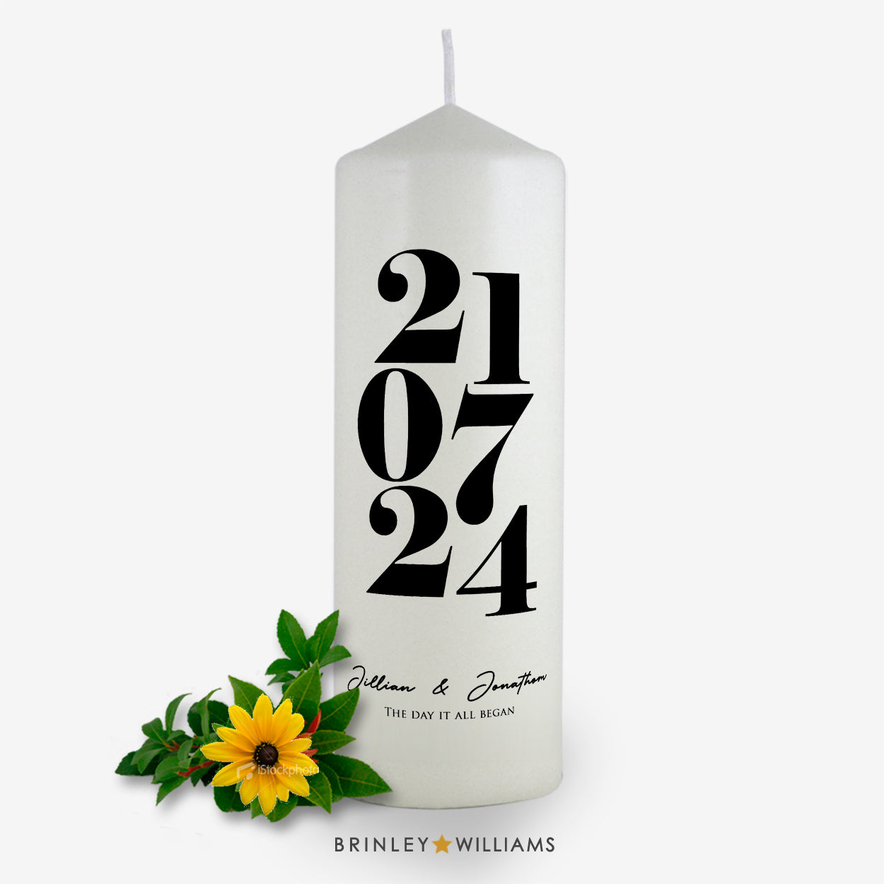 The Date Personalised Candle - Charcoal