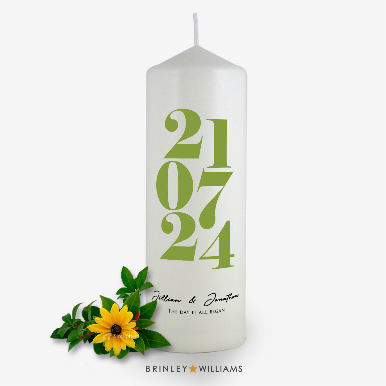 The Date Personalised Candle - Emerald