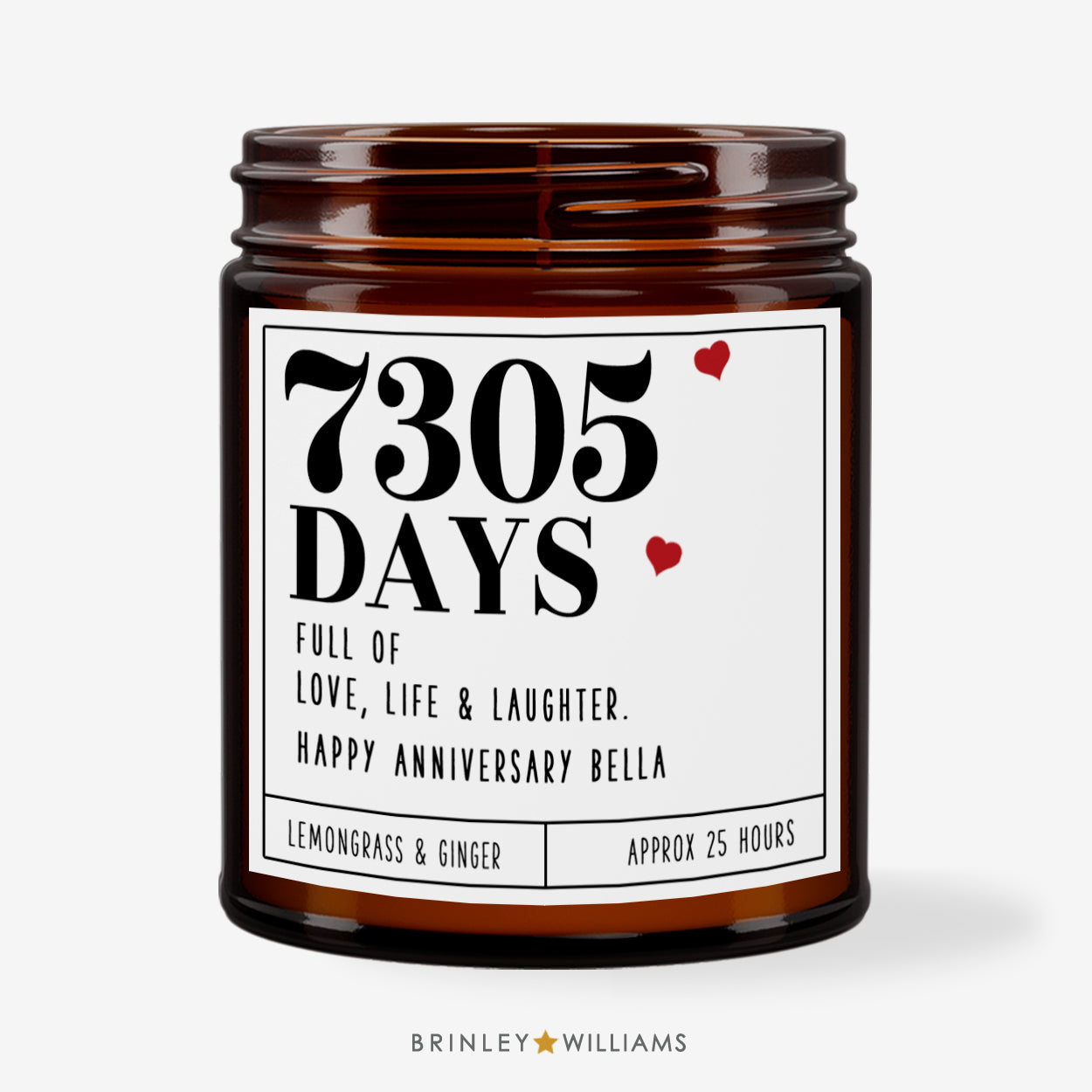 Days Married Scented Jar Anniversary Candle - Personalised - White