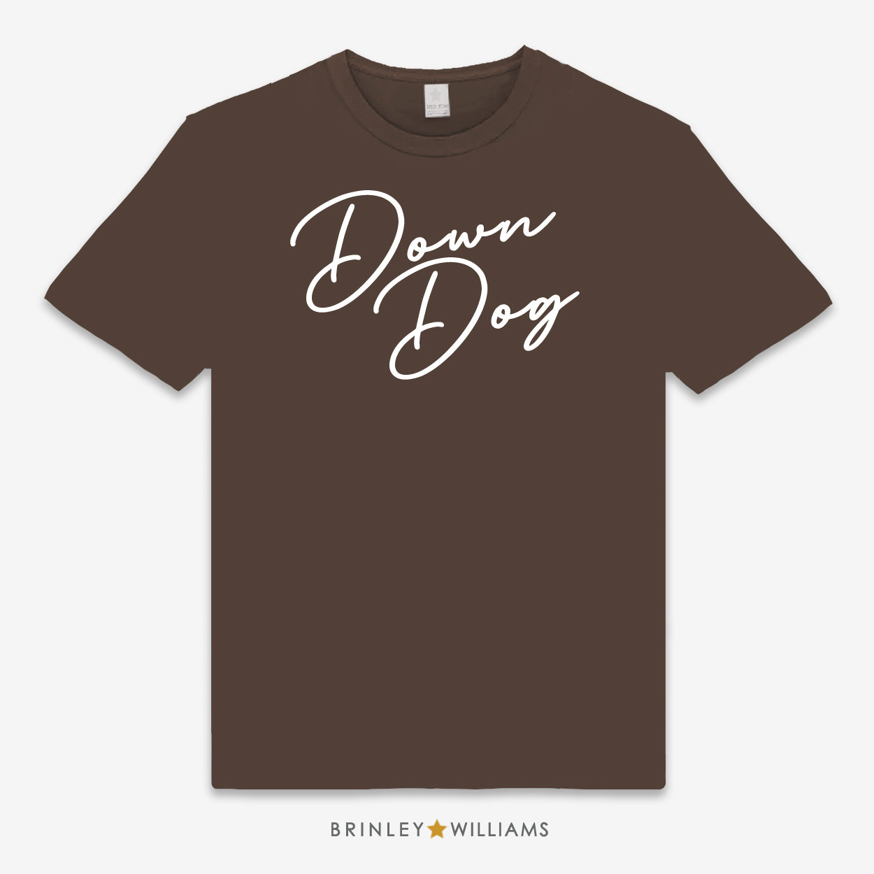 Down Dog Unisex Classic Yoga T-shirt - Chocolate Brown