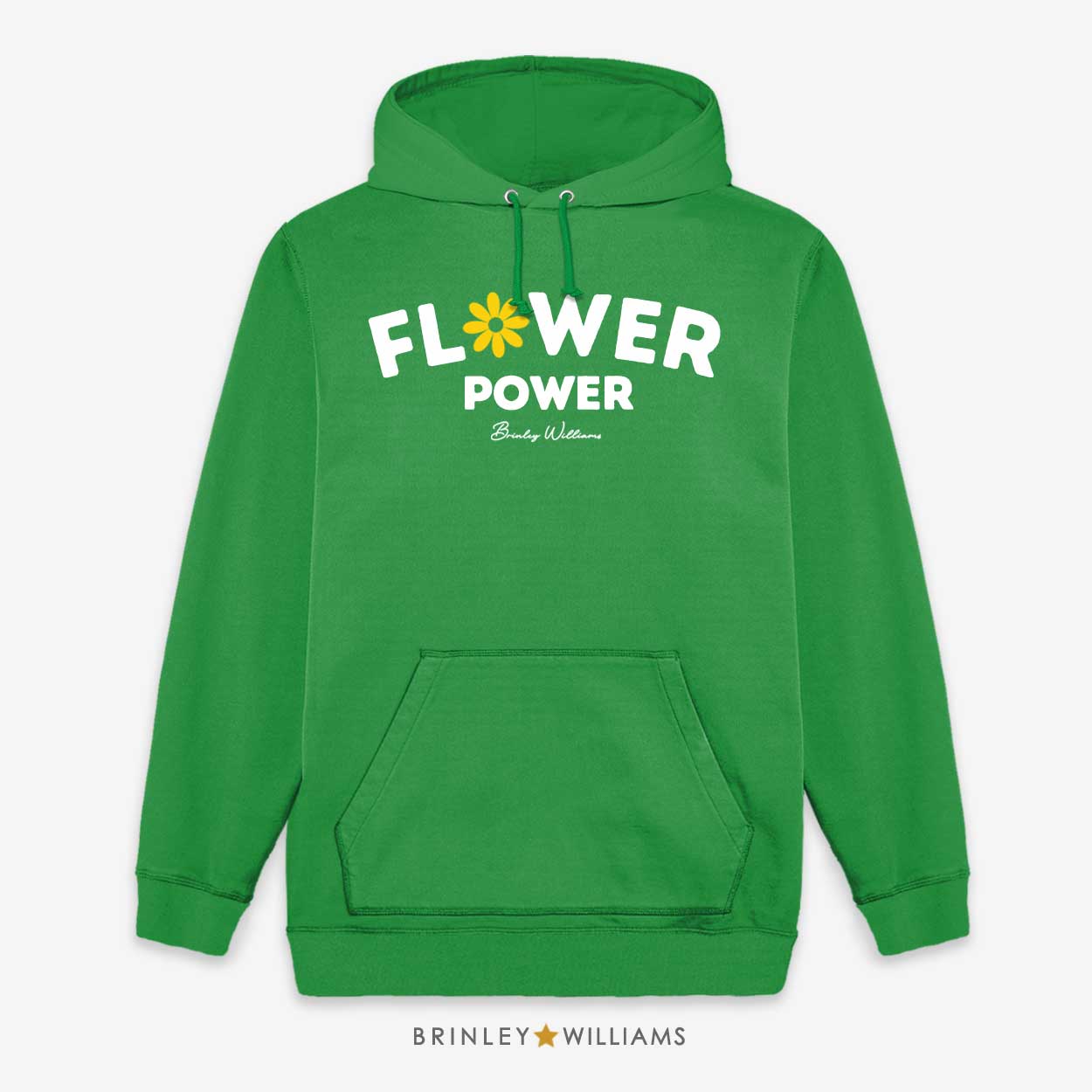 Flower Power Unisex Hoodie -  Kelly Green