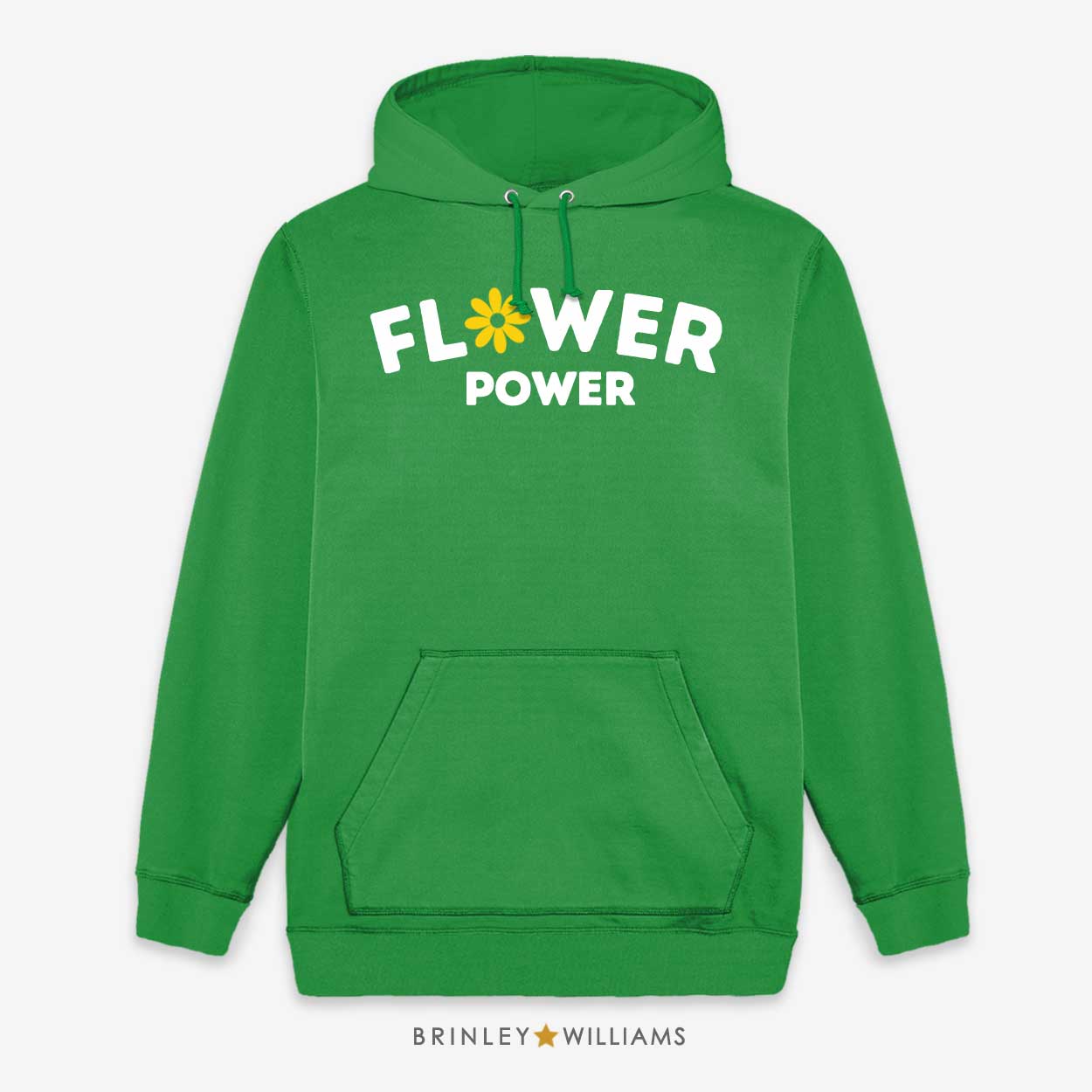 Flower Power Unisex Hoodie -  Kelly Green